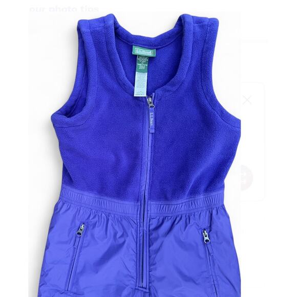 L.L Bean Snowsuit Coverall Overalls Kids Girls Winter Size 12 Y Ski Purple L - Picture 3 of 6